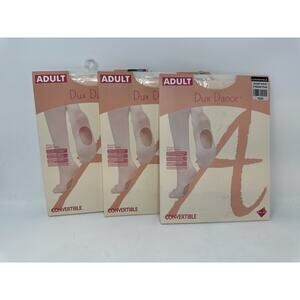 3X New Adult Convertible Soft Ballet Pink Dance Tights Women's Small Style 7D